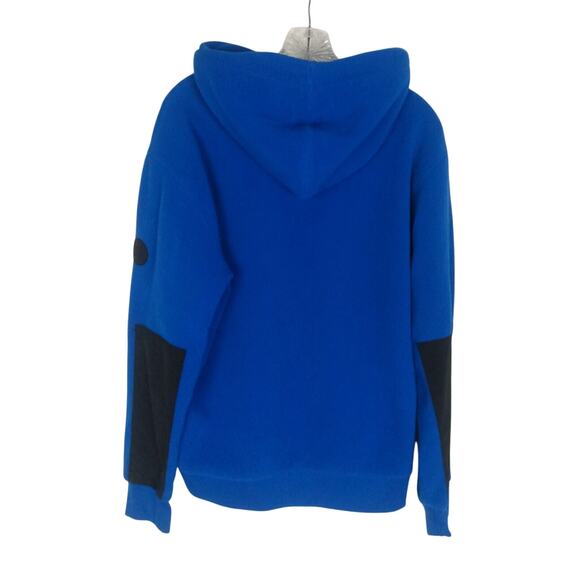 American Eagle Outfitters Mens Blue Polar Fleece Hoodie Pullover Sweatshirt Sz.M - Picture 5 of 5